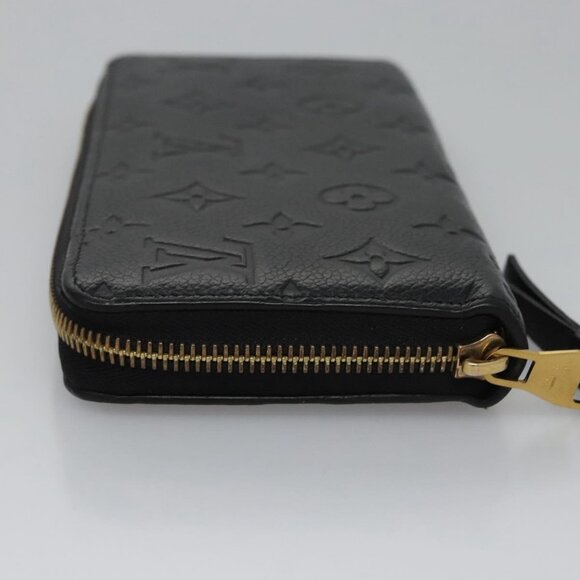 LOUIS VUITTON Monogram Empreinte Zippy Wallet Black M61864 LV Auth BD532 - Picture 4 of 16